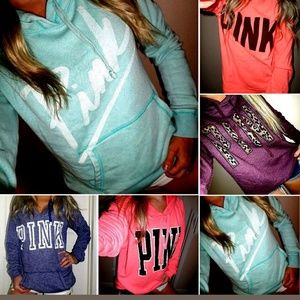 Pink hoodies